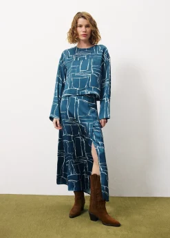 AZENOR Blue Skirt
