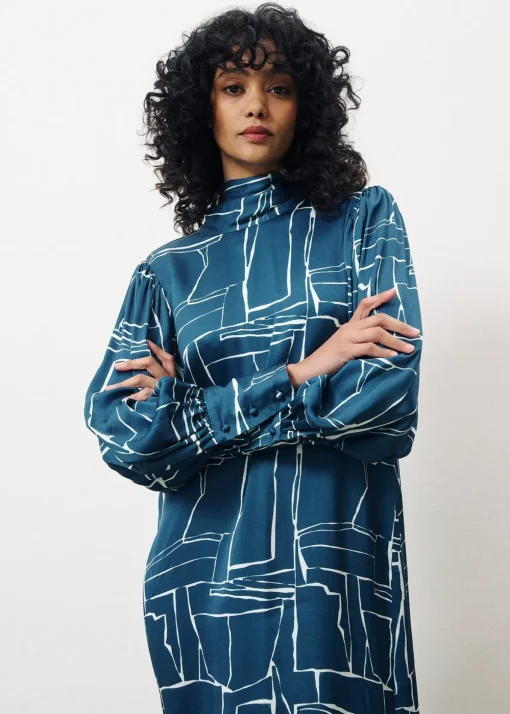 CALANDRA Blue Dress