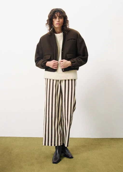 CARREN Brown Bomber Jacket