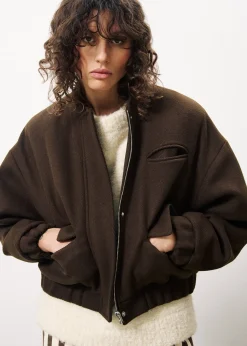 CARREN Brown Bomber Jacket