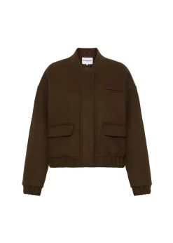 CARREN Brown Bomber Jacket
