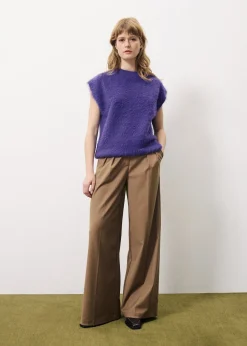 CHRISLINE Purple Sweater