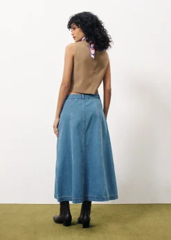 ERMELINE Blue Skirt