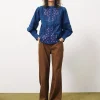 EVALEEN Blue Blouse