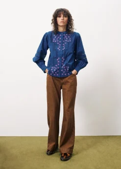 EVALEEN Blue Blouse