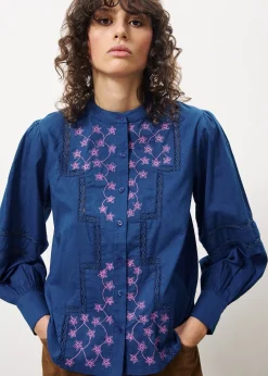 EVALEEN Blue Blouse