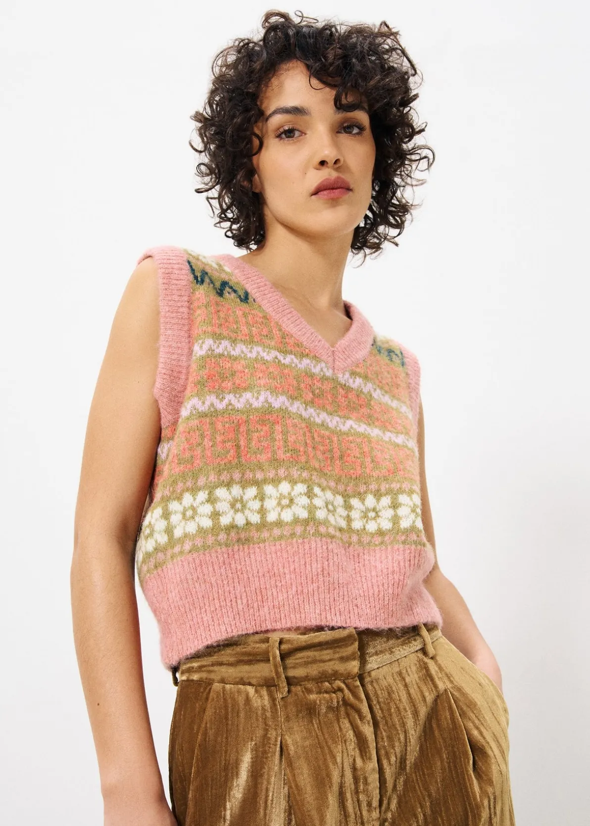MANOLA Light Pink Sweater