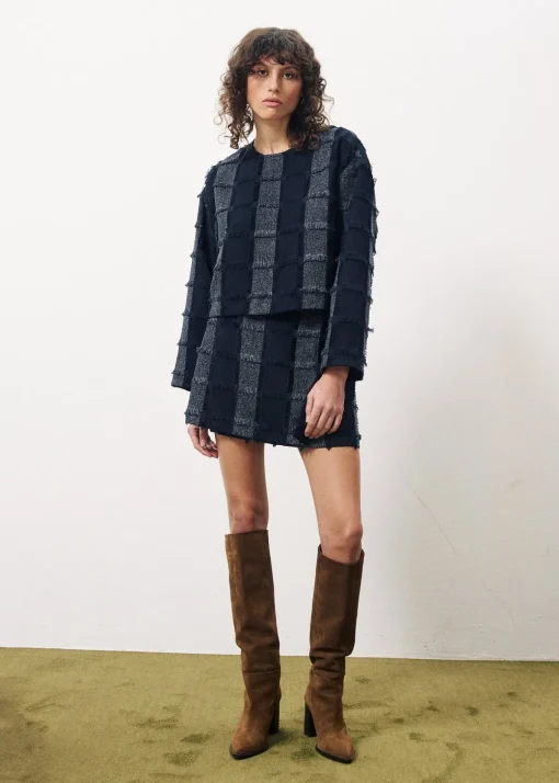 ROMANE Blue Skirt