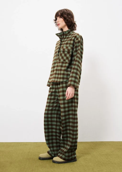 SOLAINE Green Blouse